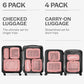 Compression Packing Cubes for Travel (6 Count)