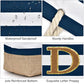 Beach Bag Initial Beach Tote with Makeup Bag for Travel Work Storage Personalized Birthday Gifts for Women Her
