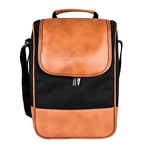 Wine Leather Tote Cooler Insulated Bag