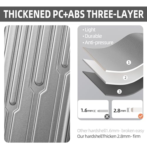 29 Inch Checked Luggage with Expansion and Side Opening