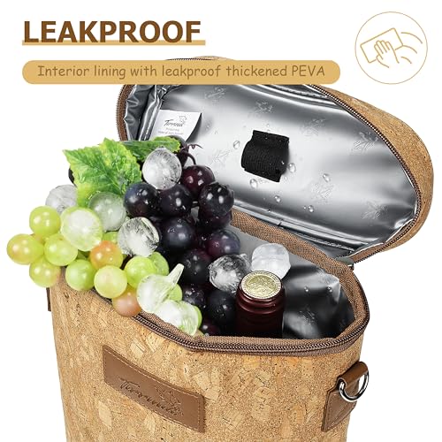 2 Bottle Insulated Wine Tote Carrier Bag