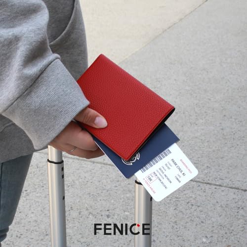 Classic Passport Cover Holder Wallet Case for Travel Essential RFID Blocking Vegan Leather Waterproof
