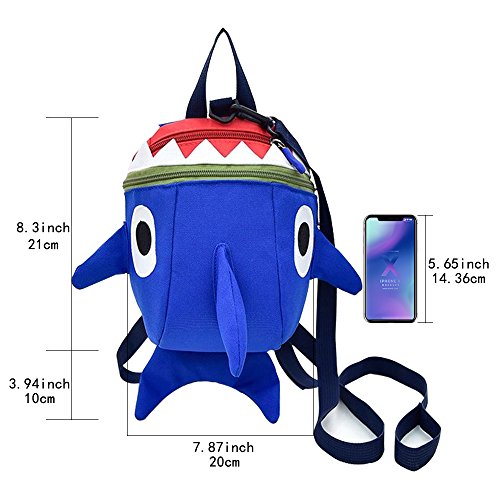 Safety Kids Leash Backpack with Harness Leash Shark for Toddlers Boys Girls