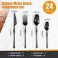 24 Piece Black Silverware Set for 6 (6 Count)