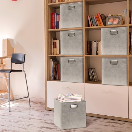 11 Inch Foldable Cube Storage Bins with Handles (24 Count)