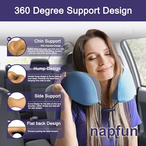 Neck Pillow for Travel with Travel Pouch