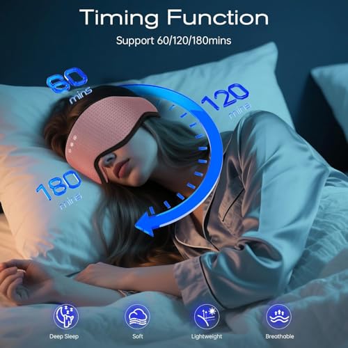 Sleep Mask with Bluetooth 5.4 Headphones