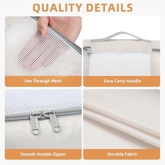 6 Set Packing Cubes Various Sizes Packing Organizer for Travel Accessories Luggage Carry On Suitcase