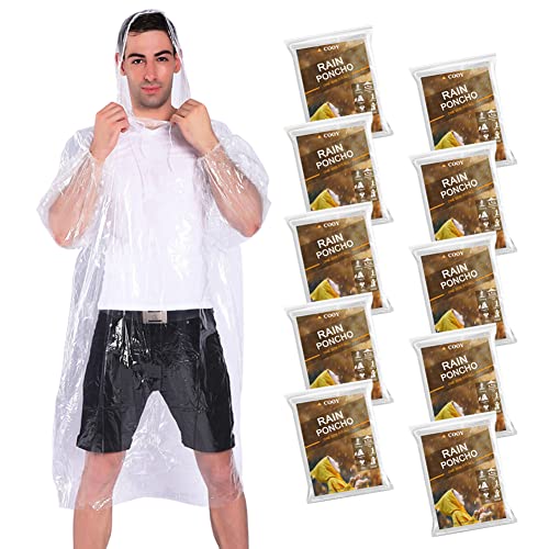 Disposable Rain Ponchos for Adults