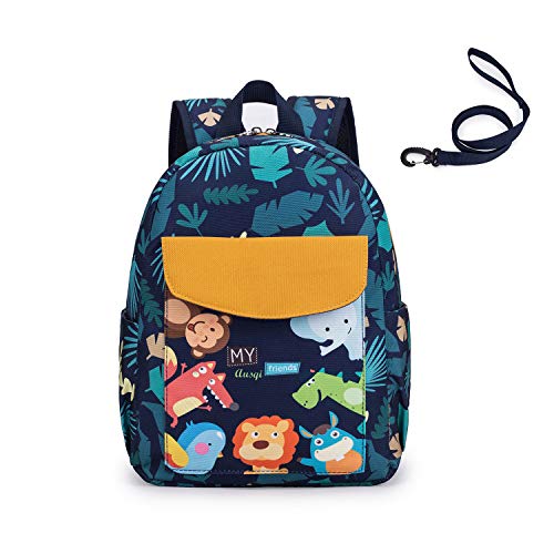 Cute Zoo Little 2d Backpack Kid Backpacks for Girls and Boys Toddler Backpack Waterproof Preschool Safety Harness Leash
