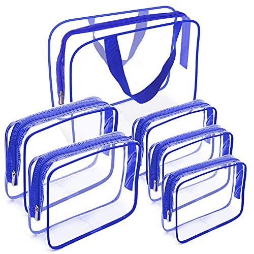 6 Packs Clear Makeup Bags