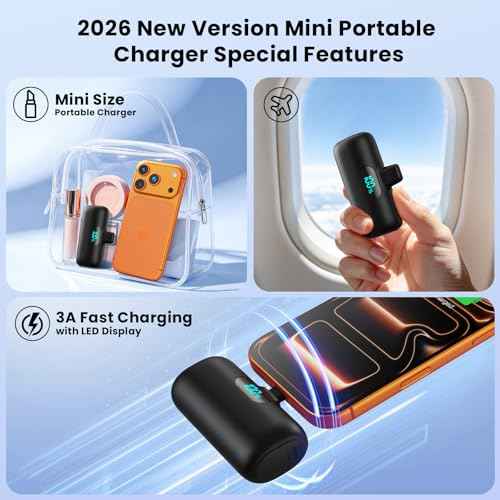 2 Pack]Portable Charger Power Bank for iPhone 17