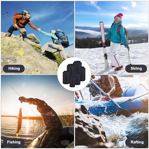 6 Pcs Waterproof Dry Bag Set for Kayaking & Camping (6 Count)