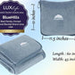 Premium Soft Travel Blanket Pillow Combo Airplane Grayish Blue