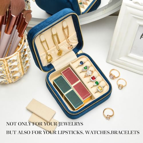 Plush Velvet Travel Jewelry Box