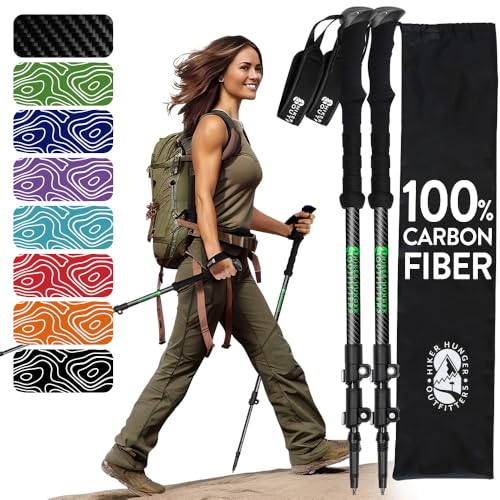 100% Carbon Fiber Trekking Poles by USA Brand