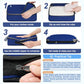 4 Set/6 Set/8 Set Compression Packing Cubes Travel Accessories Expandable Packing Organizers (Cloth Pattern, 4-Navy)