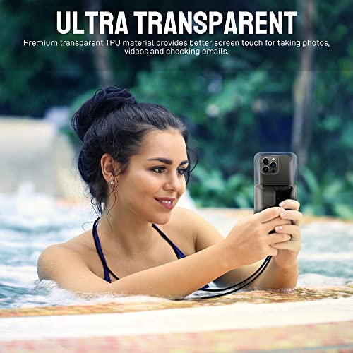 Universal Waterproof Phone Pouch [Double Space] IPX8 Dry Bag with Lanyard for iPhone 16 15 14 13 12 Pro Max XS XR X Galaxy S25 S24 S23 Ultra