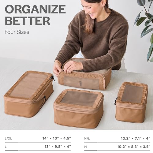 Compression Packing Cubes for Travel (4 Count)