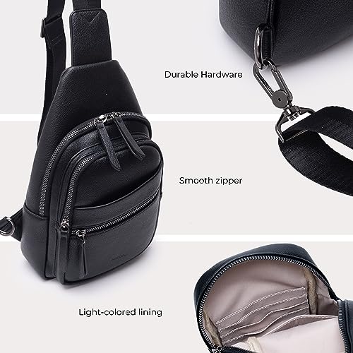 Large Sling Bag for Women Crossbody Purse Leather Fashionable Trendy Chest Bag for Travel
