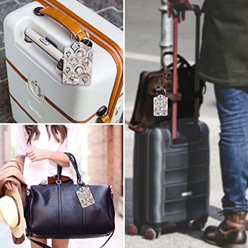 Luggage Tags Privacy Cover ID Label for Travel Bag Suitcase (2 Count)