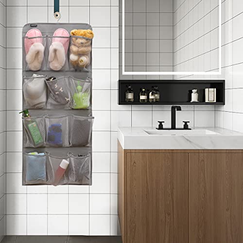 Dual Sided Hanging Shoe Organizer for Closet with Rotating Hanger Hanging Shoe Rack Holder with 24 Large Pockets