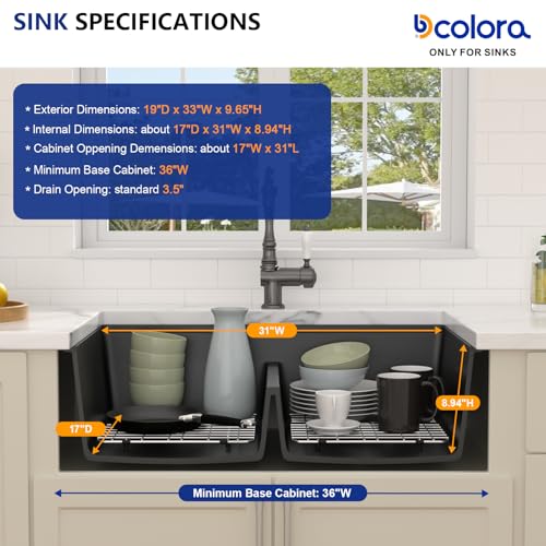 33 Inch Granite Composite Kitchen Sink Black Ktichen Sink Workstation 50