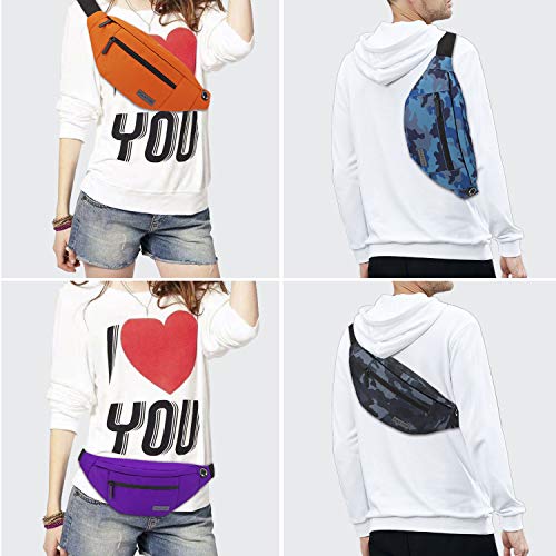 Crossbody Bag for Women Men Orange Shoulder Fanny Pack Hands