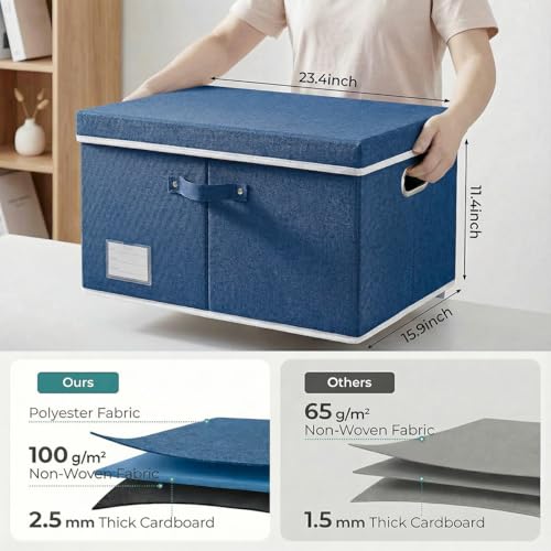 Storage Bins with Lids [3 (3 Count)
