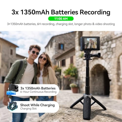 SVGo2 4K Action Camera Travel Kit with Selfie Stick Tripod