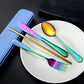 Travel Utensils Set Stainless Steel with Carrying Case