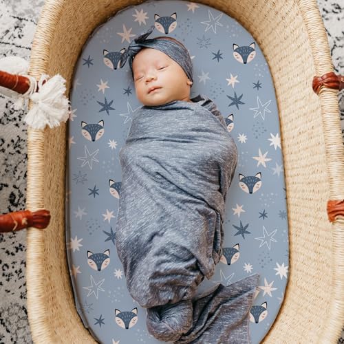 Stretch Fitted Bassinet Sheet Set BROLEX 2 Pack Cradle Sheets for Bassinet Pad (2 Count)