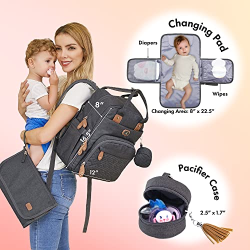 Diaper Bag Backpack with Portable Changing Pad