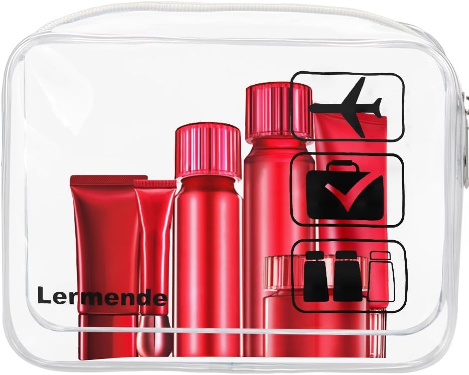 Clear Toiletry Bag TSA Approved Quart Size Travel Carry On (2 Count)