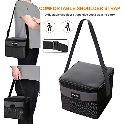 6 Can 5L Lunch Bag for Women Men Portable Lunch Box Small Cooler Bag Soft Collapsible Reusable Insulated Lunch Tote for Everyday Work Travel