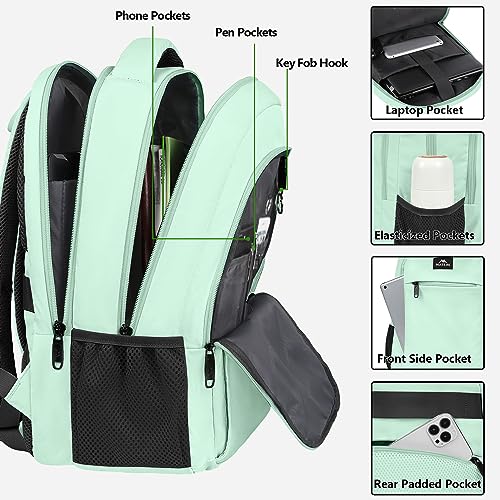 Mint Green Travel Laptop Backpack