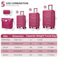 5 Piece Hardside Expandable Luggage Sets with Wheels Lock (5 Count)