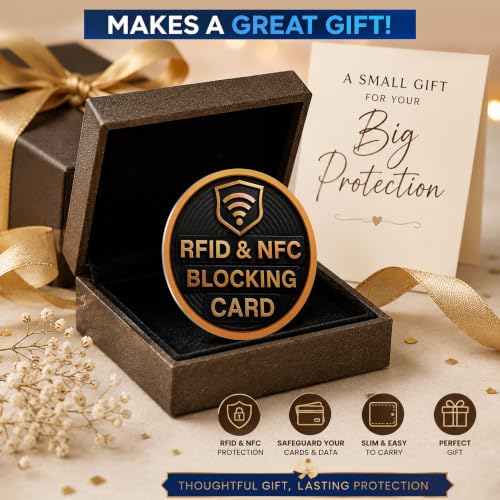 2 Pack Round Shape RFID Blocking Card for Credit Card (2 Count)