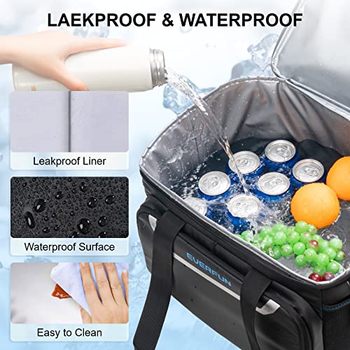 Large Soft Cooler Bag Insulated Cooler 48 Can Dual Compartments Collapsible Waterproof Leak (48 Count)