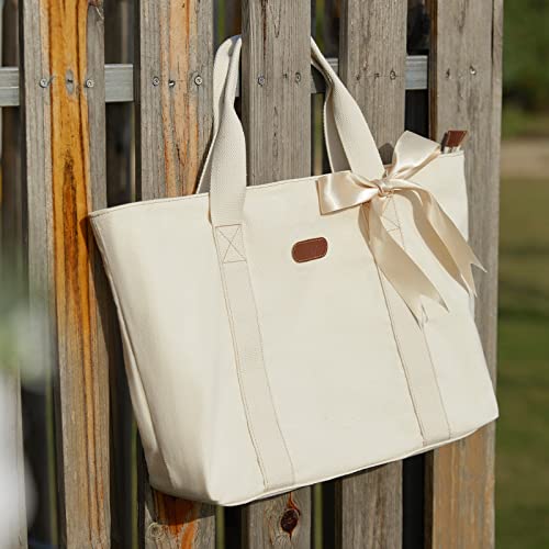 BRIDAL White Canvas Tote Bag