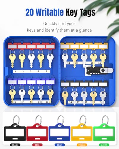 20 Keys Key Lock Box with Code (20 Count)