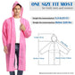 2 Pack Pink Long Sleeve Poncho Raincoats for Adults (2 Count)