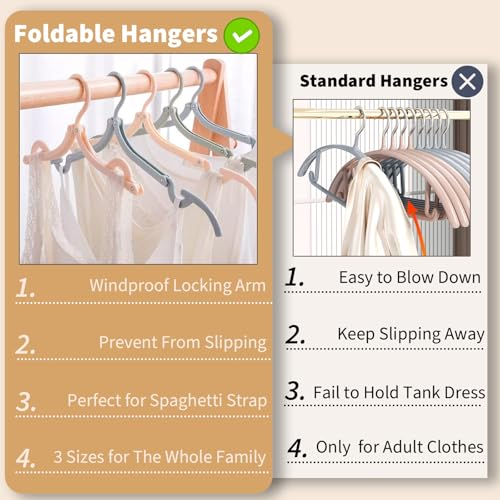 20 Pcs Foldable Travel Hangers (20 Count)