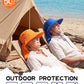Outdoor UPF50+ Sun Hat Wide Brim Mesh Fishing Hat with Neck Flap