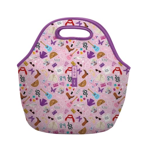 LunchTote Zippered Bag Insulated Neoprene Caddy (On Tour / Large 4.5 Quart Lunch Tote)