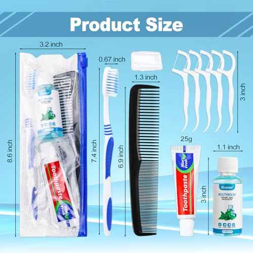 100 Set Travel Toothbrush Kit Bulk (100 Count)