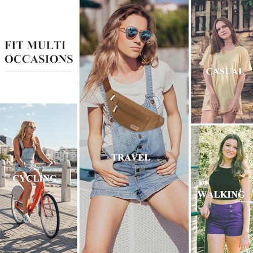 Small Crossbody Bags for Women Brown Fanny Pack for Traveling Casual