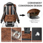 Vegan Leather Laptop Backpack for Women and Men Fits 16 Inch Laptop