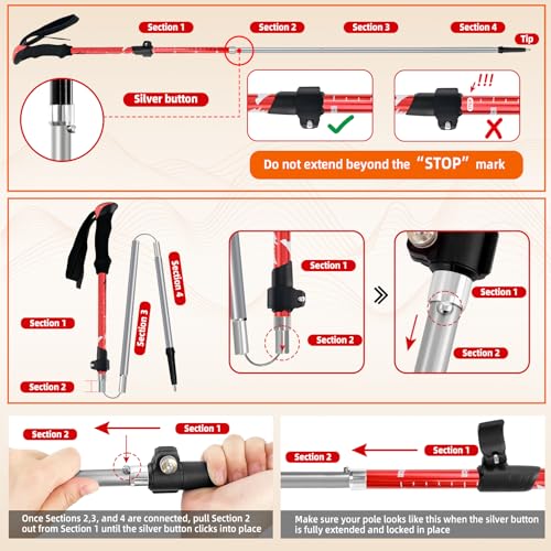 Collapsible Trekking Poles for Hiking