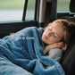 Large Soft Travel Blanket and Inflatable Pillow Set